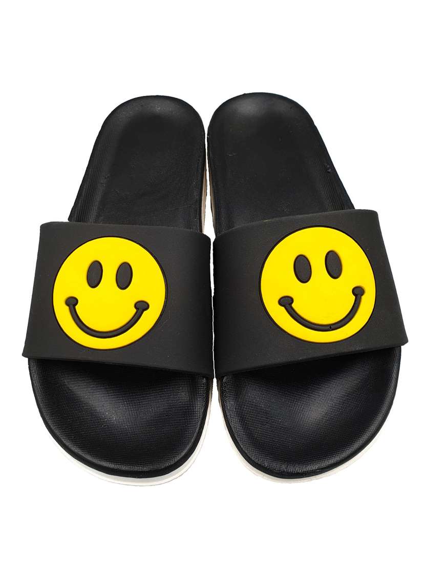 women smiley black flip flop for women - 19849569 -  Standard Image - 5