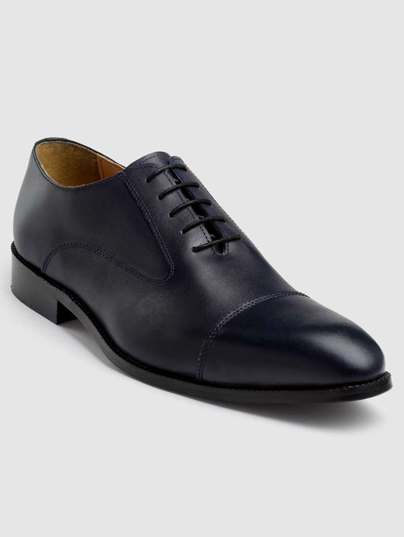 navy lace-up oxford shoes