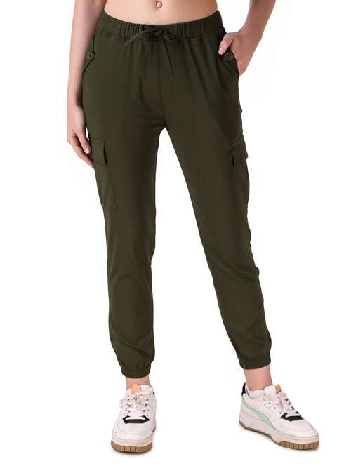 mid rise solid jogger - 19850176 -  Standard Image - 0