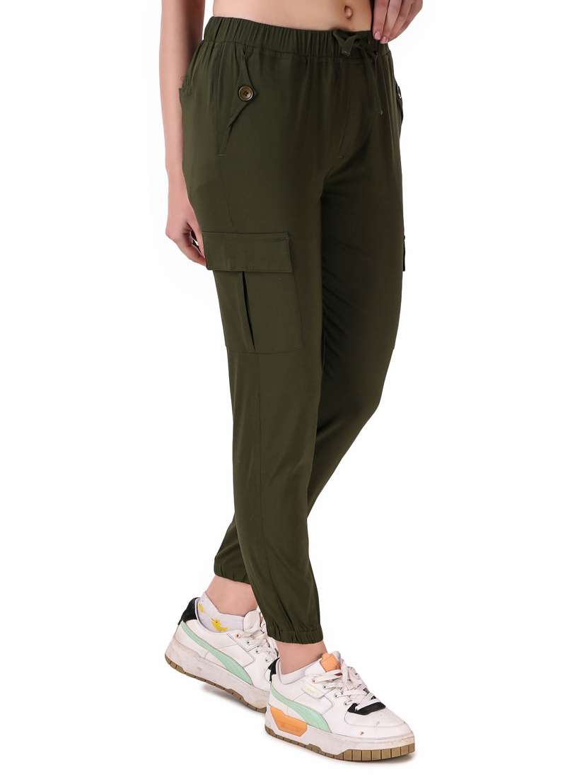 mid rise solid jogger - 19850176 -  Standard Image - 3