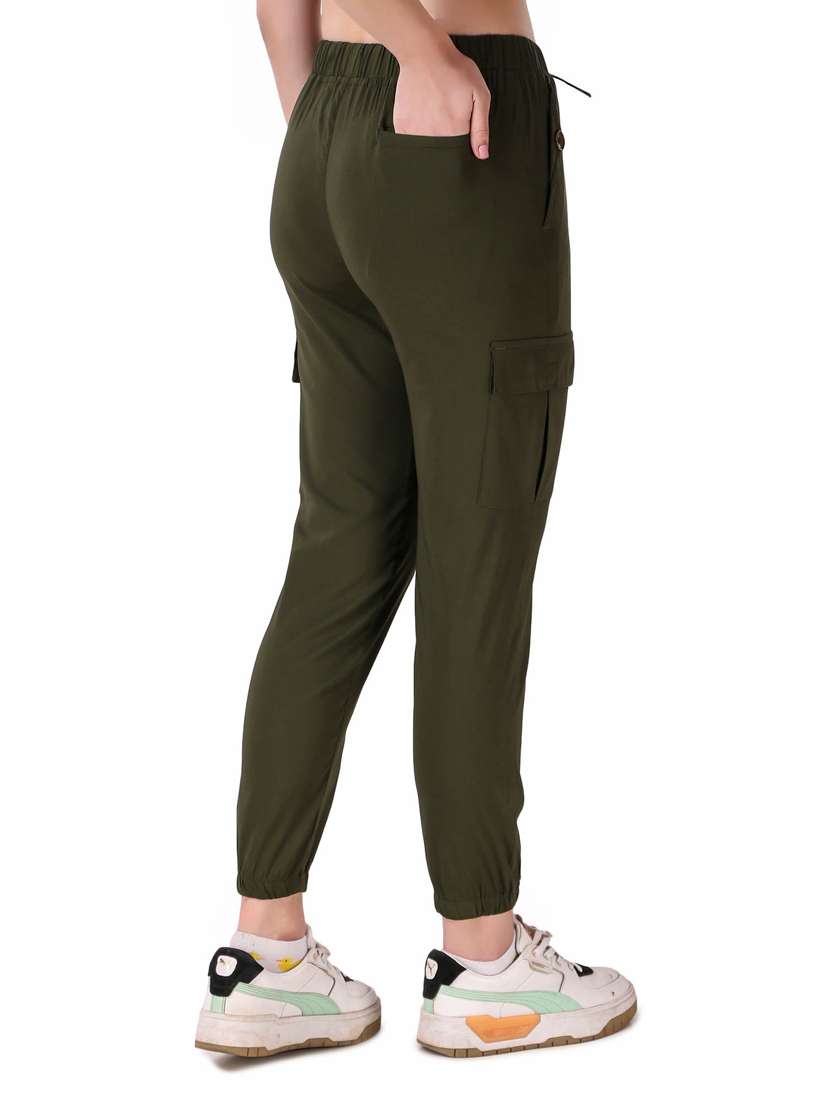 mid rise solid jogger - 19850176 -  Standard Image - 5