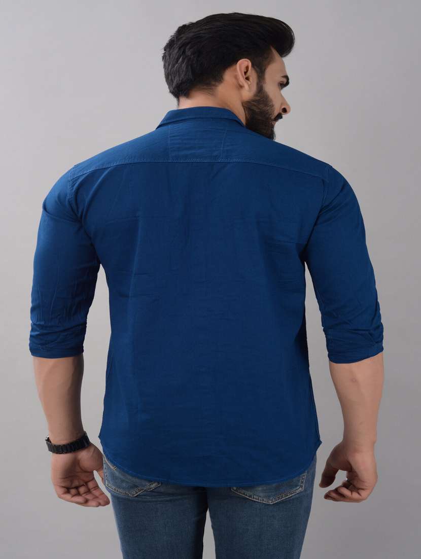 mens solid casual shirt - 19850224 -  Standard Image - 3