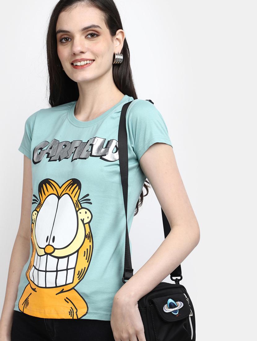 women's front print round neck t-shirt - 19850260 - Standard Image - 3