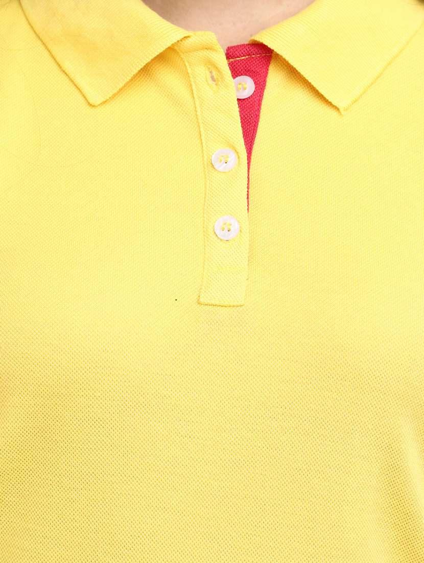 women's plain polo neck t-shirt - 19850309 -  Standard Image - 5