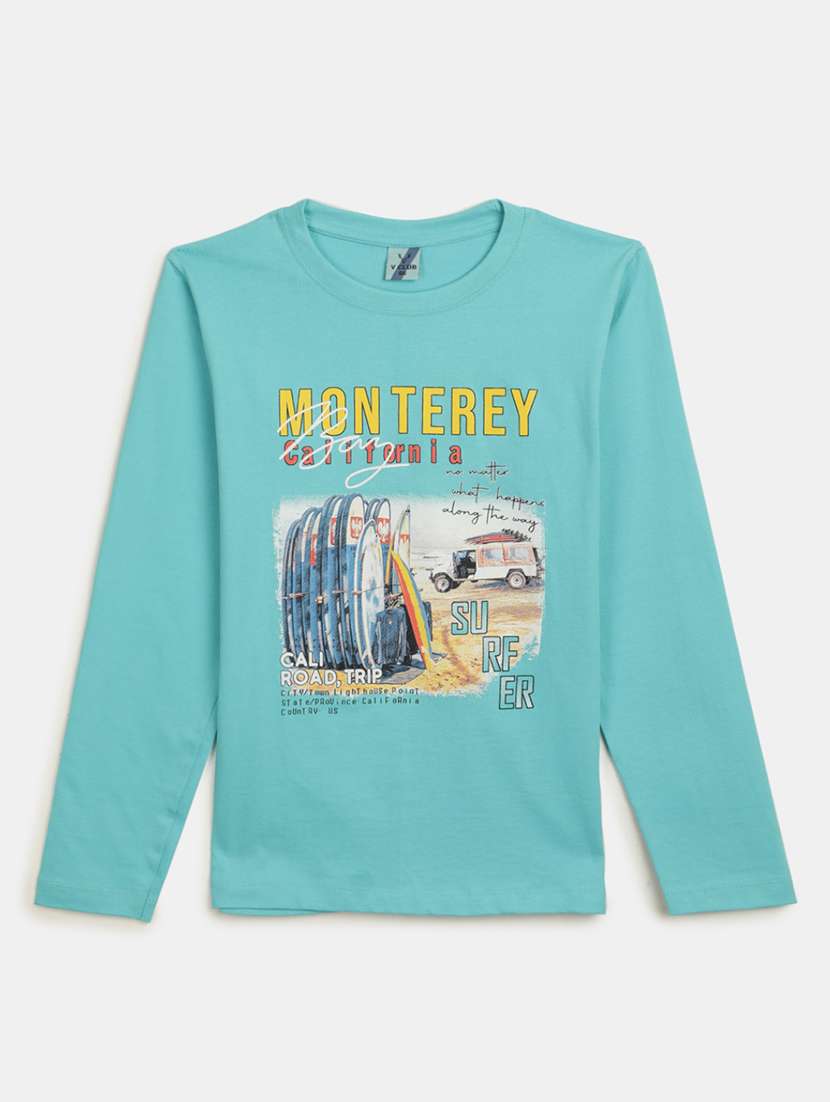 boys printed round neck t-shirt