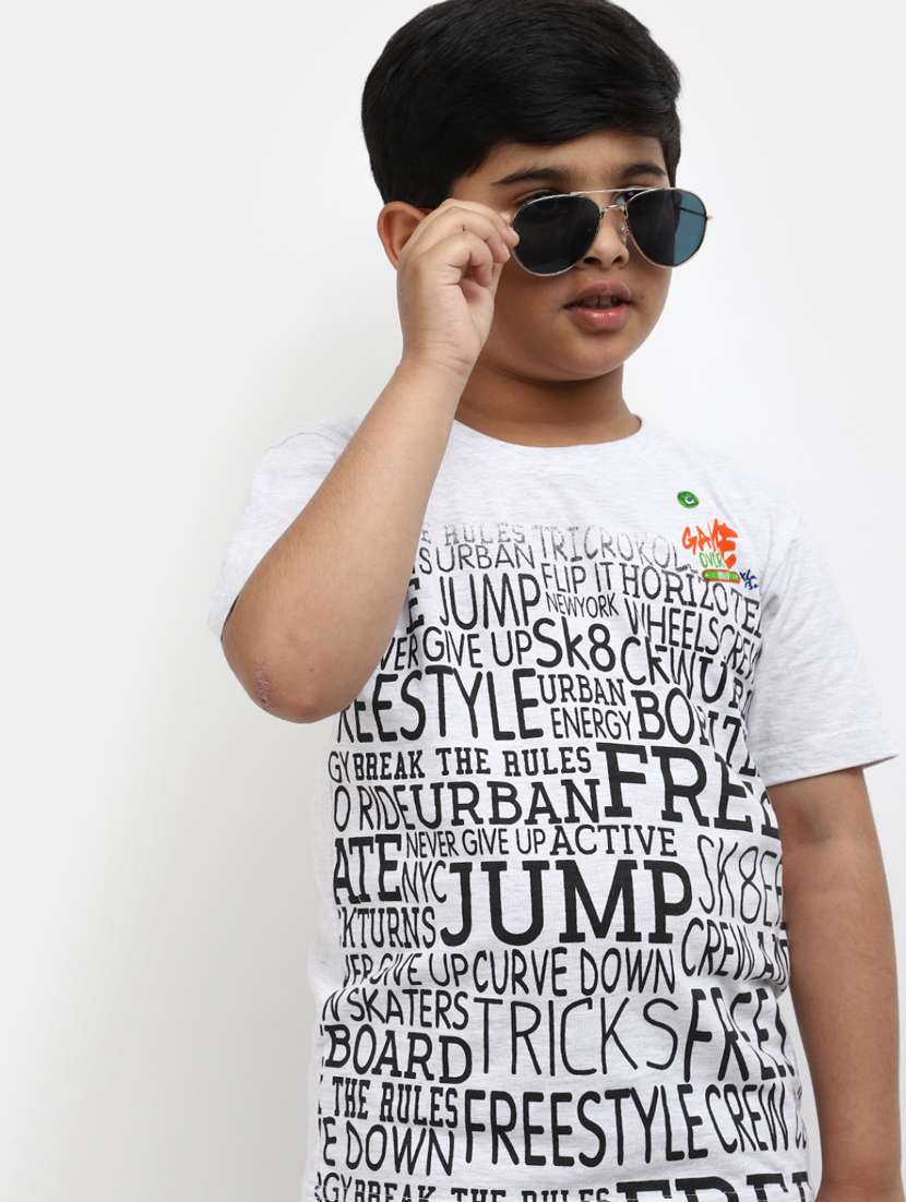 boys printed round neck t-shirt - 19850397 -  Standard Image - 3