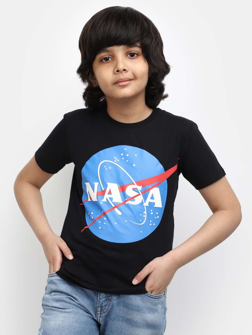 boys printed round neck t-shirt