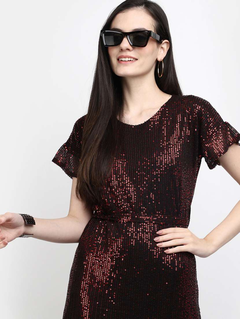 women's tiered sequined dress - 19853016 -  Standard Image - 5