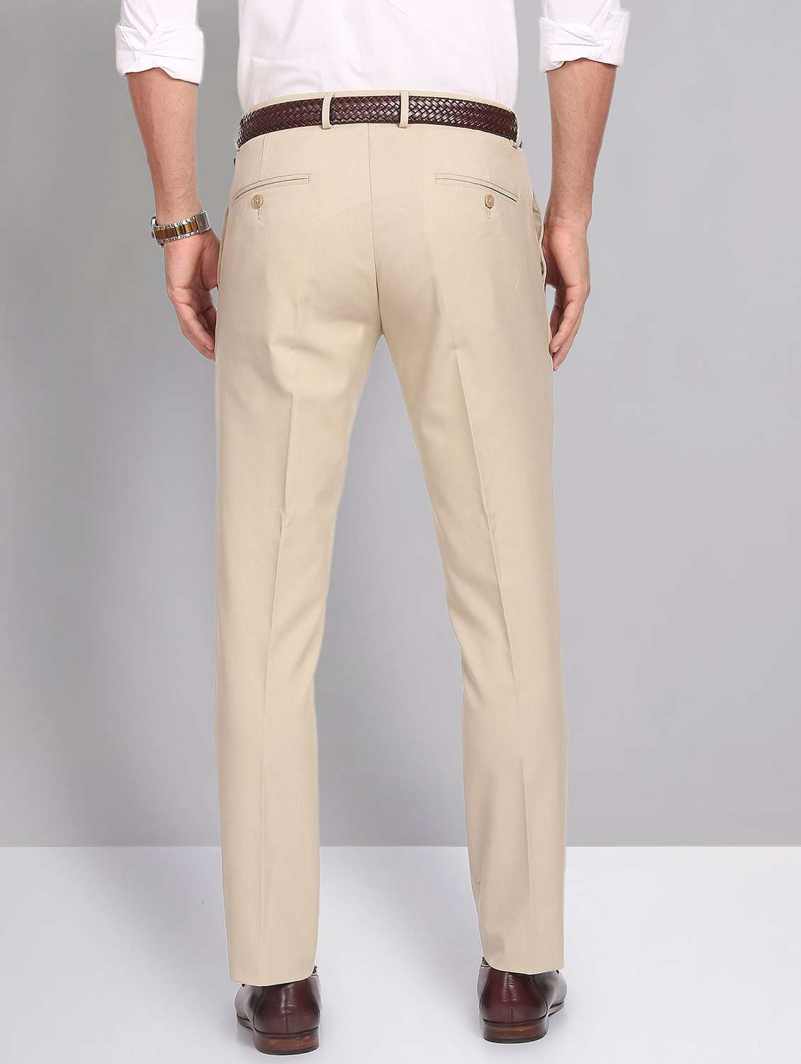 mid rise solid formal trouser - 19853767 - Standard Image - 3