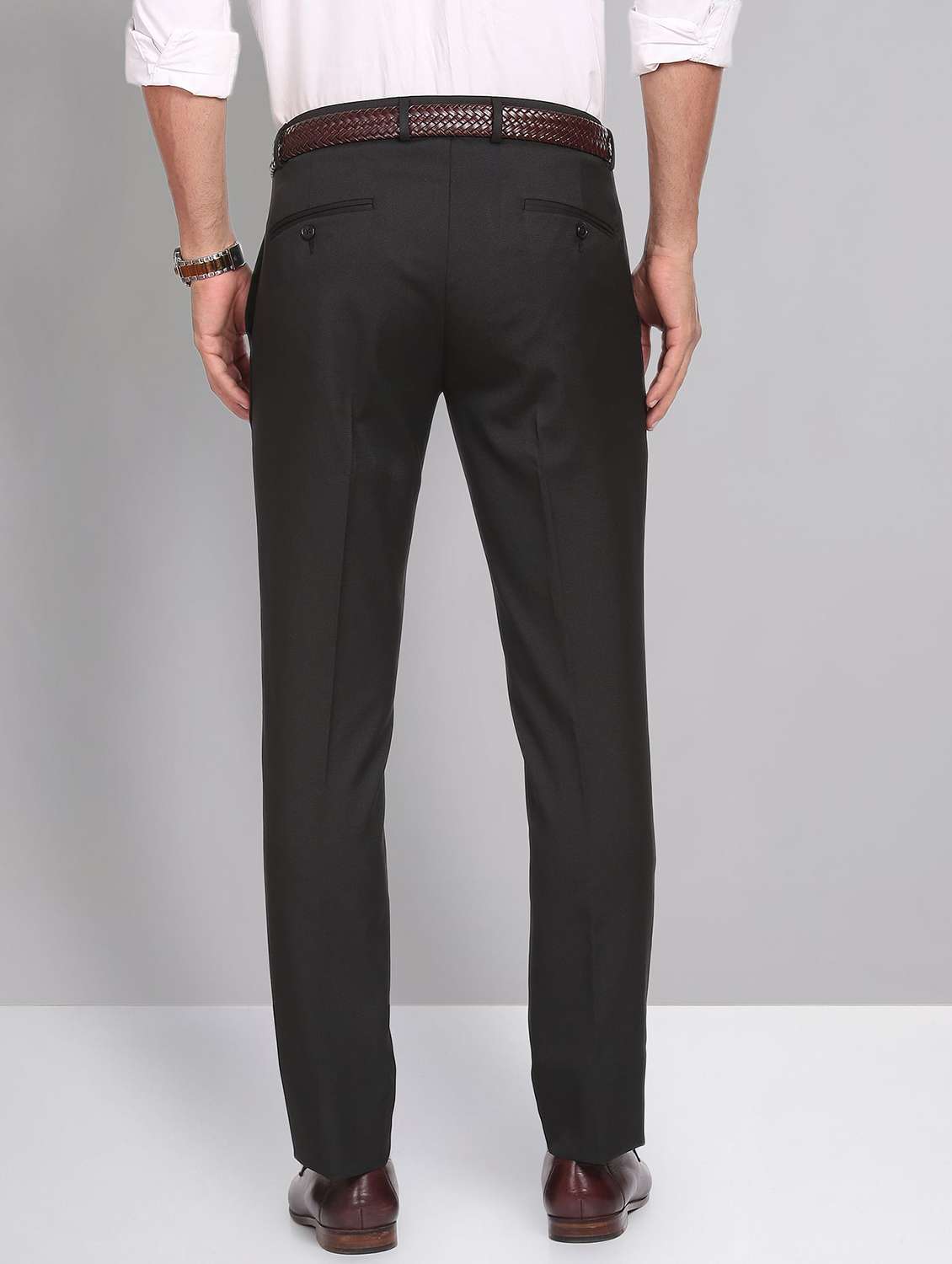 mid rise solid formal trouser - 19853771 - Standard Image - 3