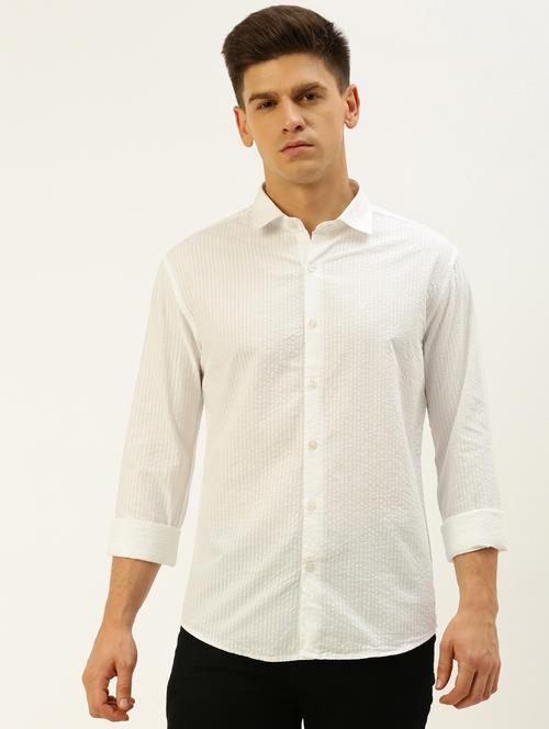 white cotton casual shirt - 19855944 - Standard Image - 0