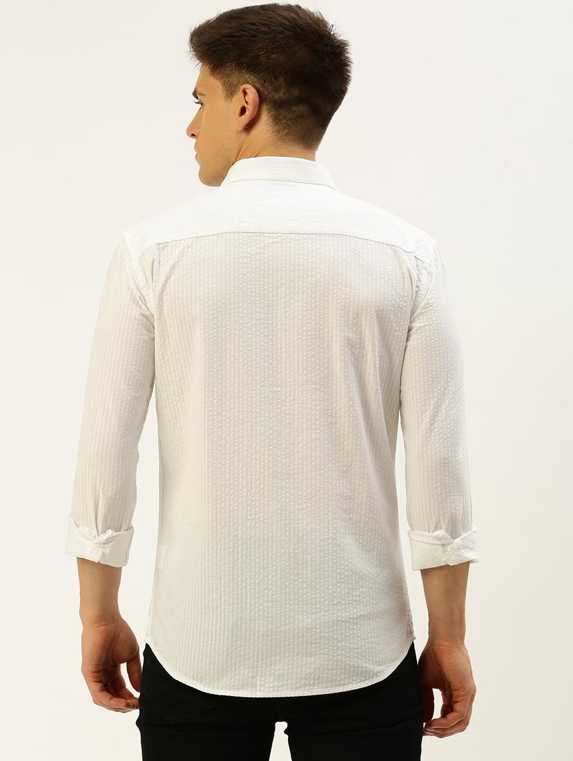 white cotton casual shirt - 19855944 - Standard Image - 3