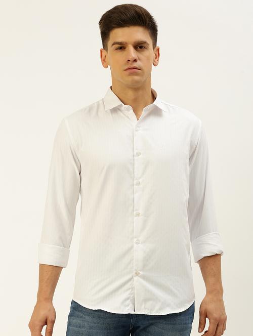 men white regular fit plain casual shirt - 19855947 - Standard Image - 0