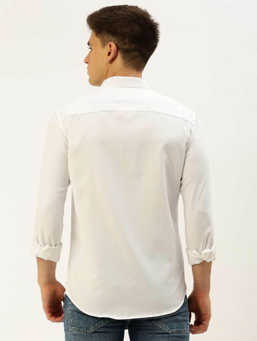 white cotton casual shirt - 19855951 -  Standard Image - 3
