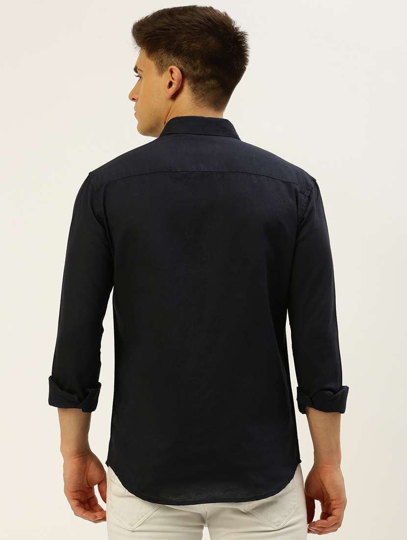 mens solid casual shirt - 19855958 - Standard Image - 3