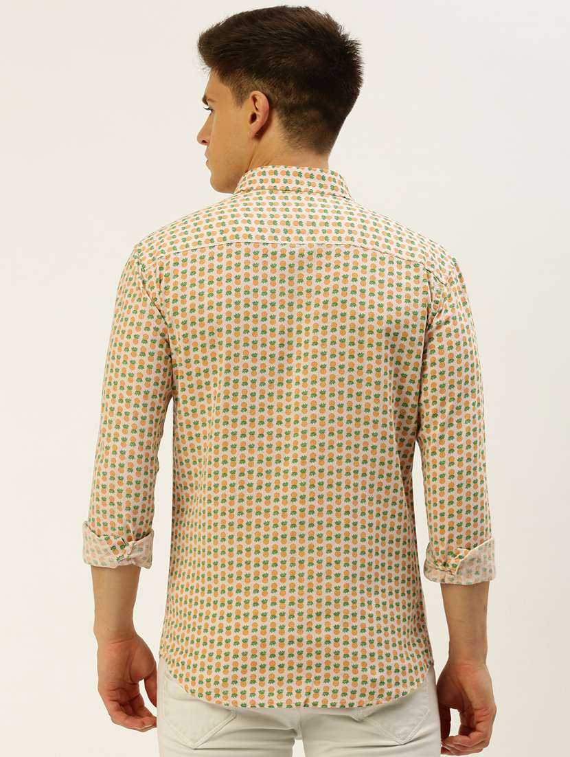men printed long sleeve regular fit casual shirt - 19855965 -  Standard Image - 3