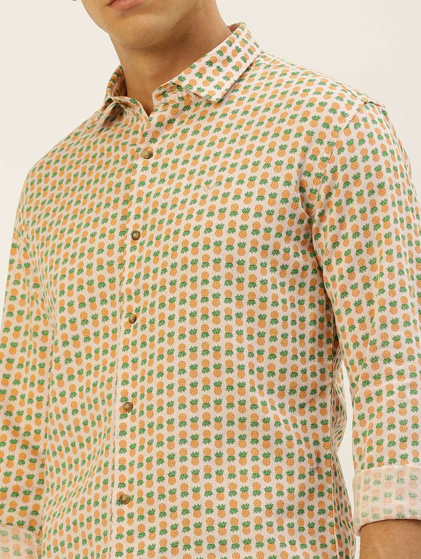 men printed long sleeve regular fit casual shirt - 19855965 -  Standard Image - 5