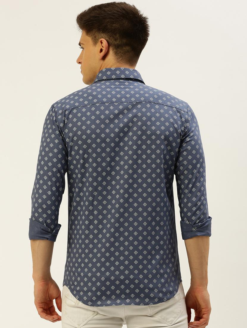 mens geometric casual shirt - 19856009 - Standard Image - 3