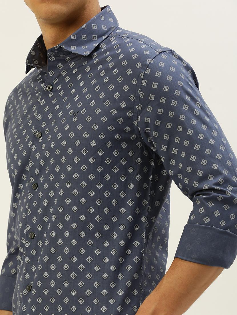 mens geometric casual shirt - 19856009 - Standard Image - 5