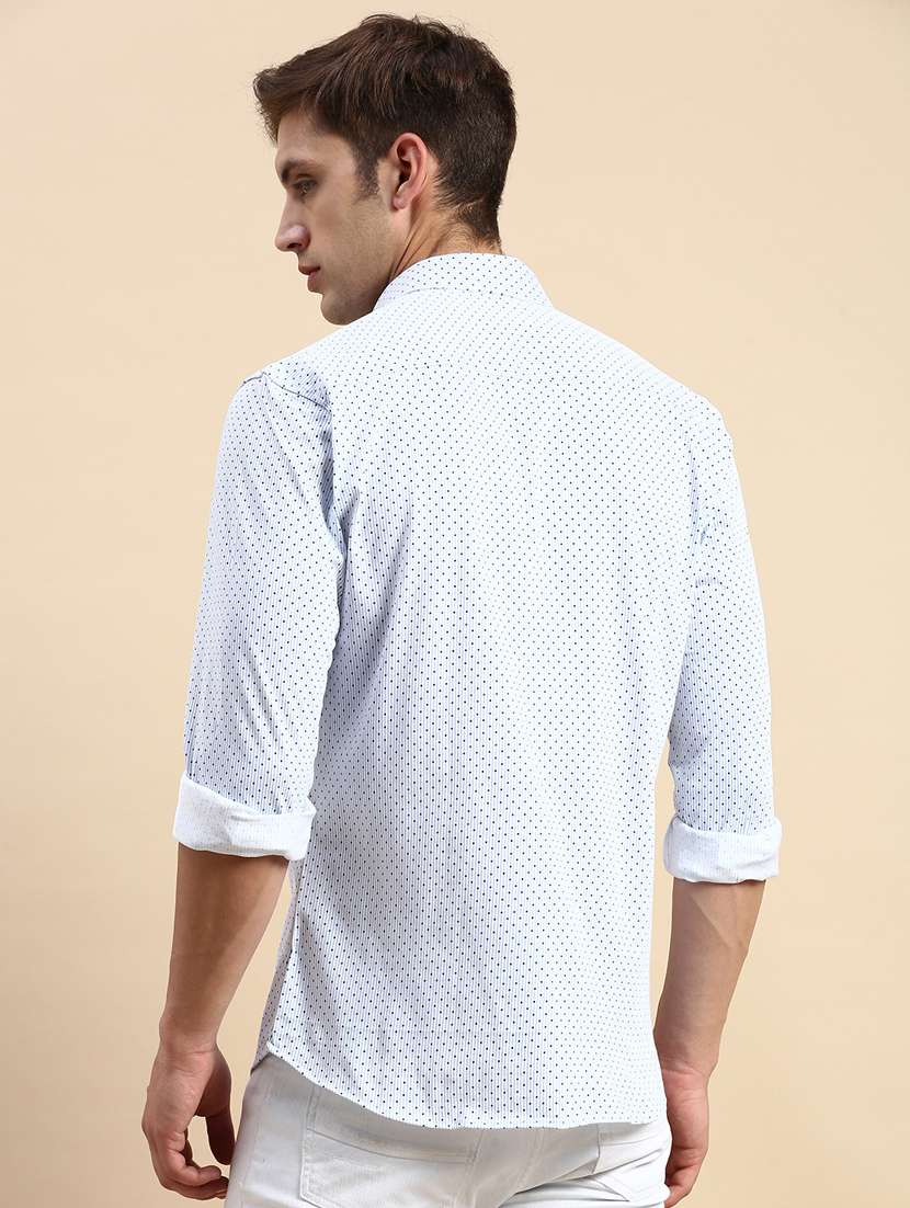 mens polka dots casual shirt - 19856029 - Standard Image - 3