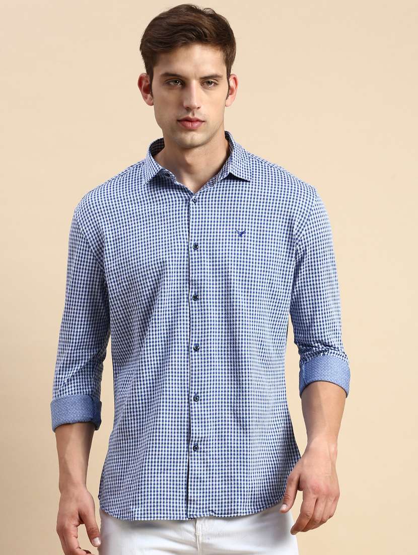 mens checks casual shirt