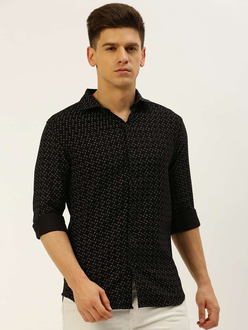 black cotton casual shirt