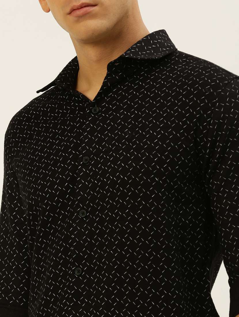 black cotton casual shirt - 19856080 -  Standard Image - 5