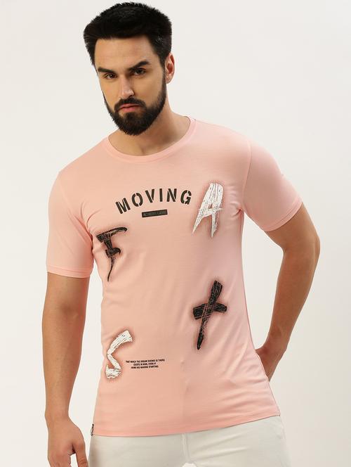 round neck printed cotton t-shirt - 19856100 - Standard Image - 0