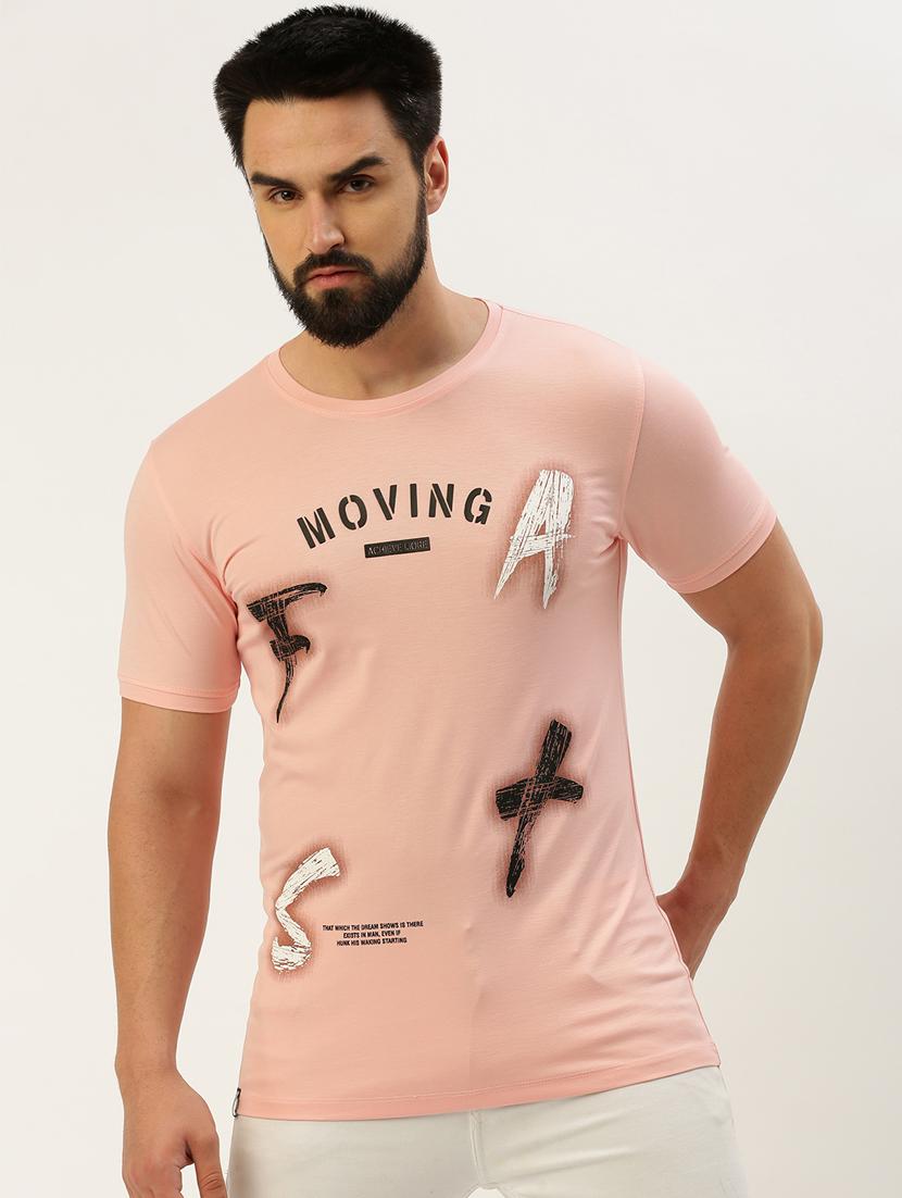 round neck printed cotton t-shirt - 19856100 - Zoom Image - 0