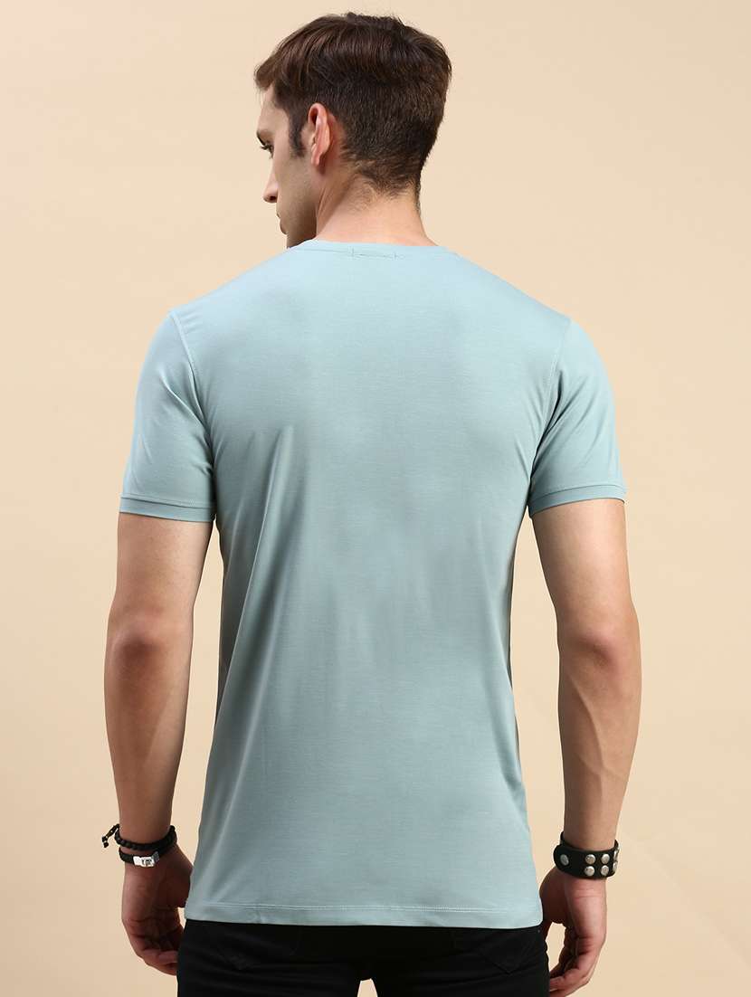 men round neck front print t-shirt - 19856101 -  Standard Image - 3