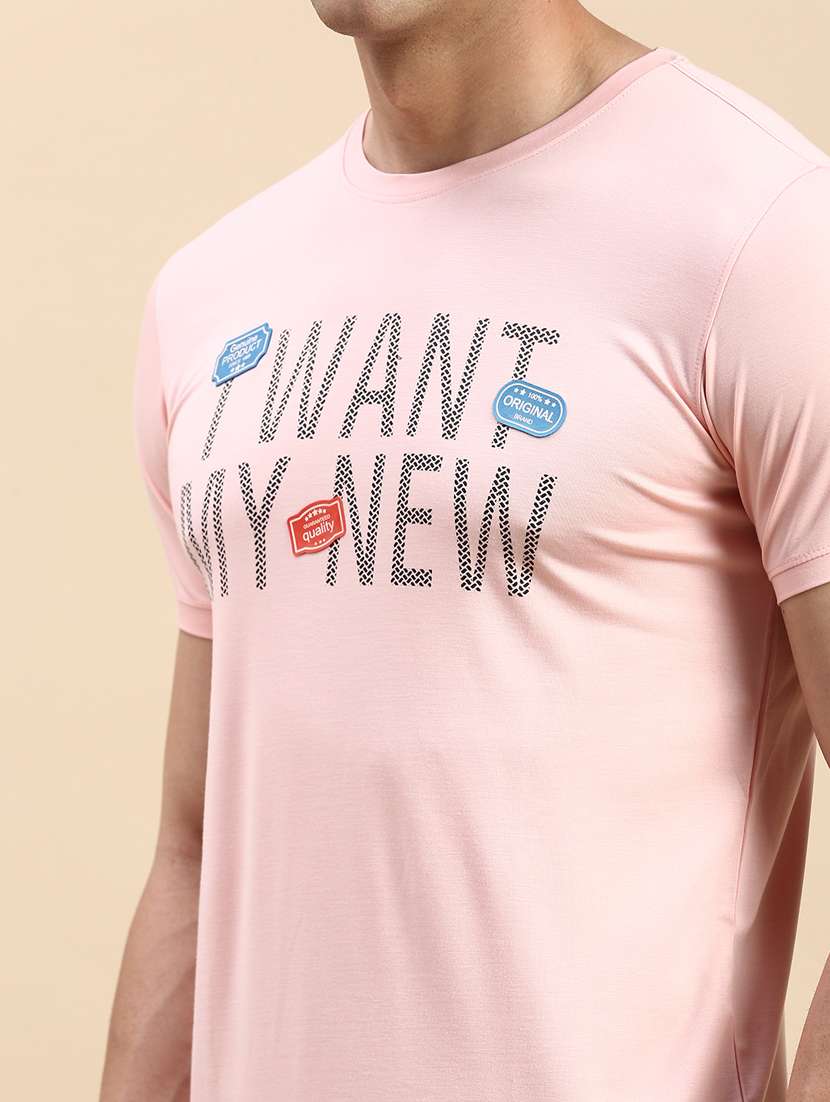 round neck printed cotton t-shirt - 19856102 -  Standard Image - 5