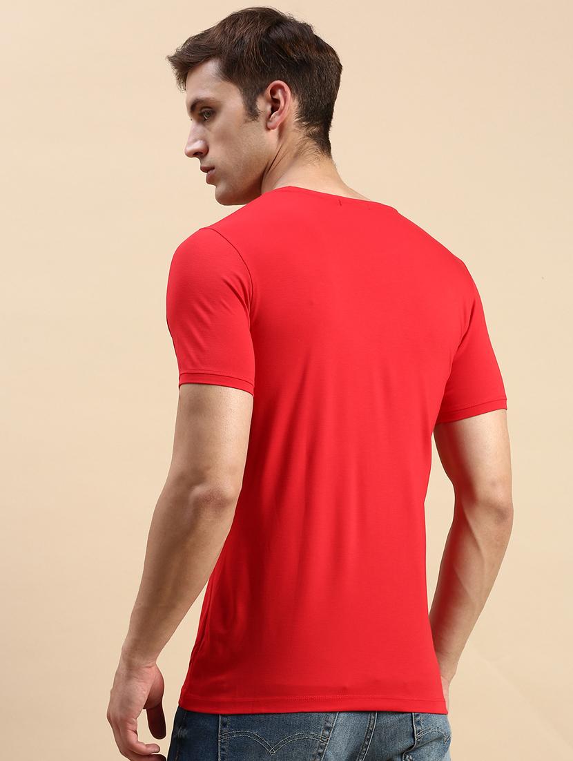 round neck printed cotton t-shirt - 19856104 - Standard Image - 3