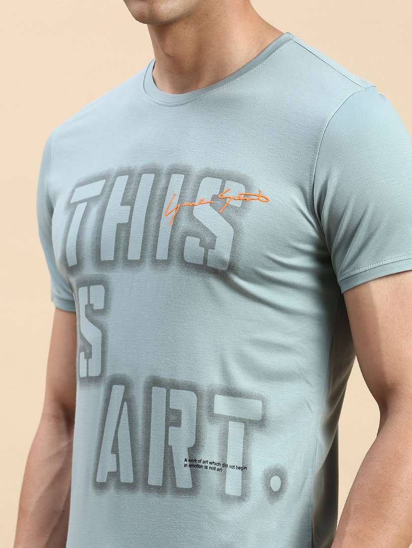 round neck printed cotton t-shirt - 19856120 -  Standard Image - 5