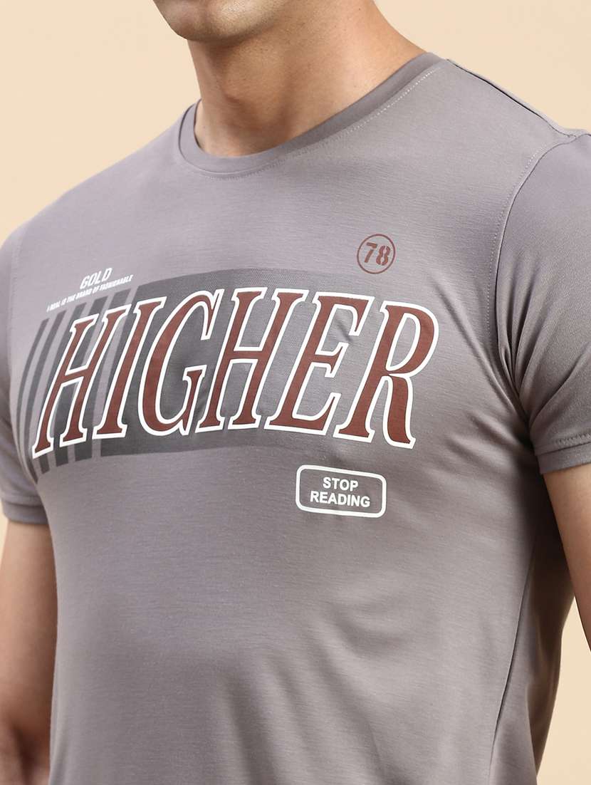 round neck printed cotton t-shirt - 19856123 -  Standard Image - 5