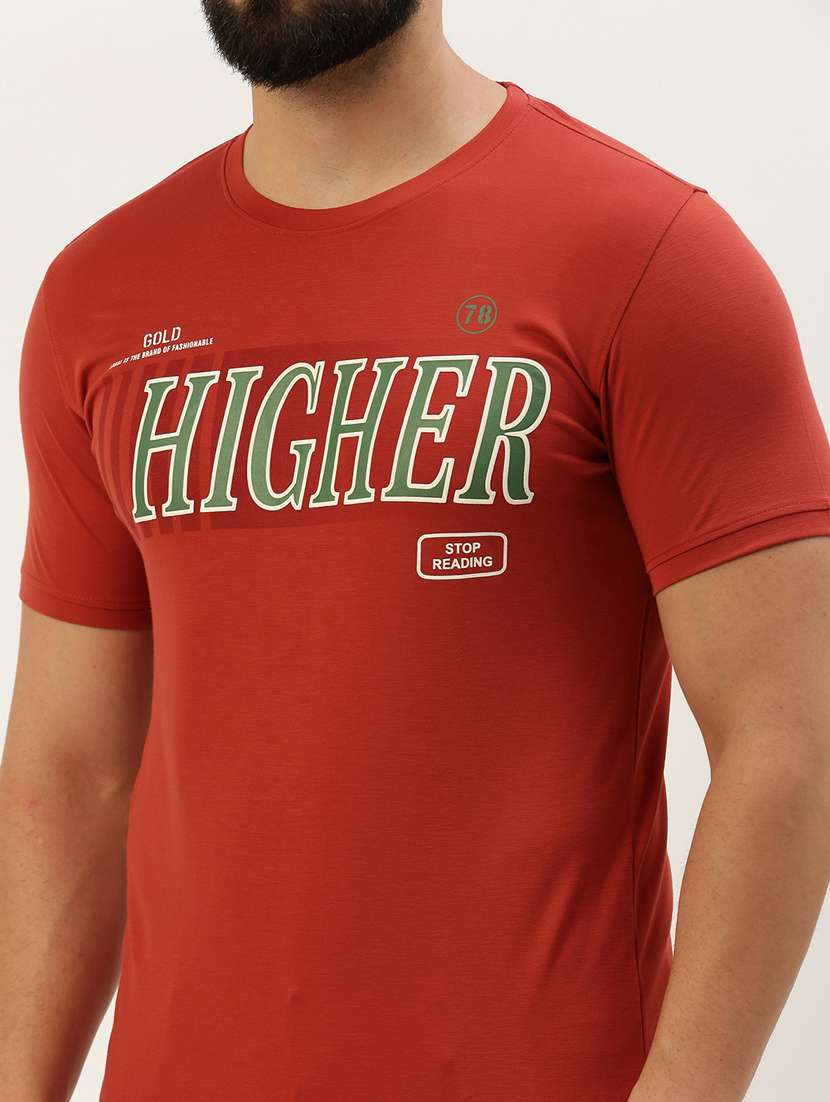 round neck printed cotton t-shirt - 19856124 -  Standard Image - 5