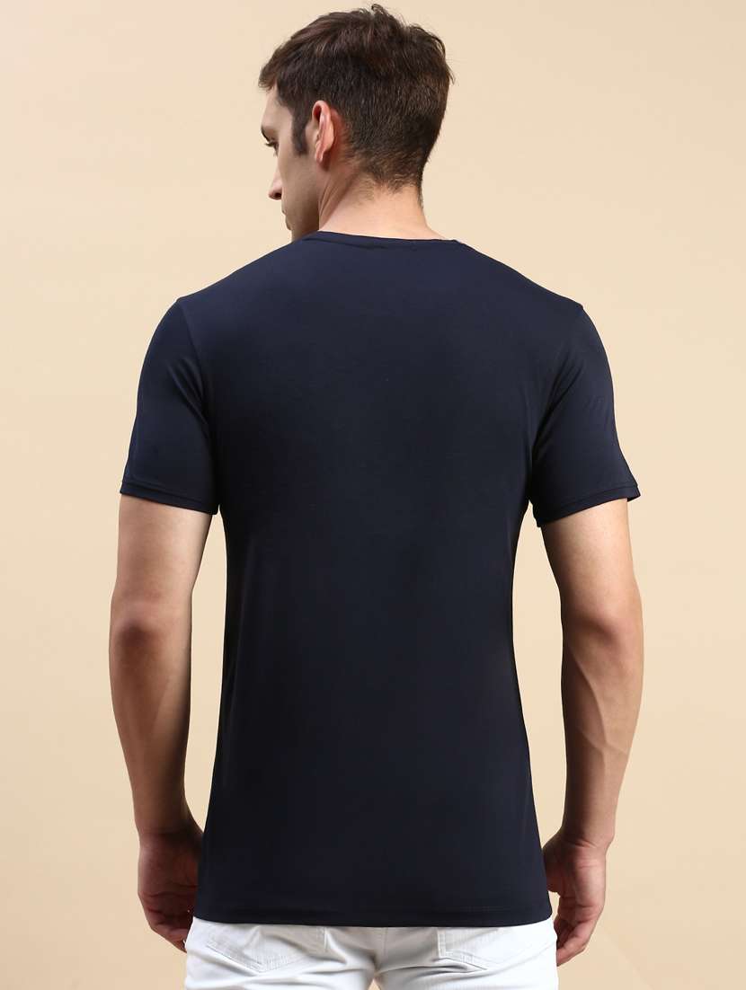 round neck printed cotton t-shirt - 19856126 - Standard Image - 3