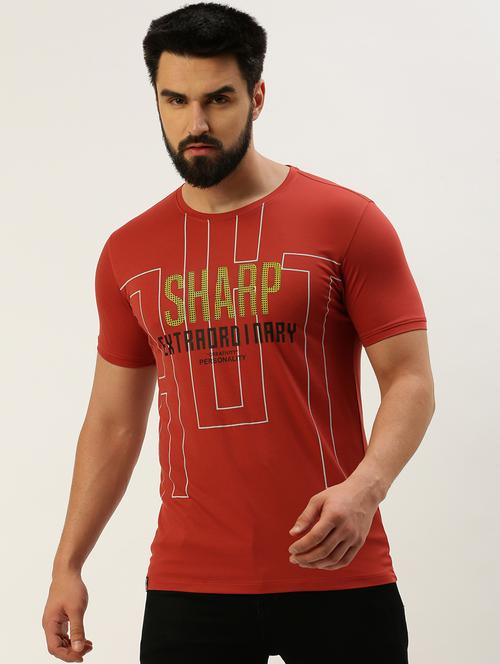 men printed round neck t-shirt - 19856128 - Standard Image - 0