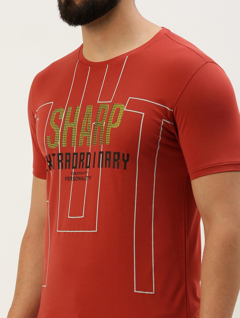 men printed round neck t-shirt - 19856128 - Standard Image - 5