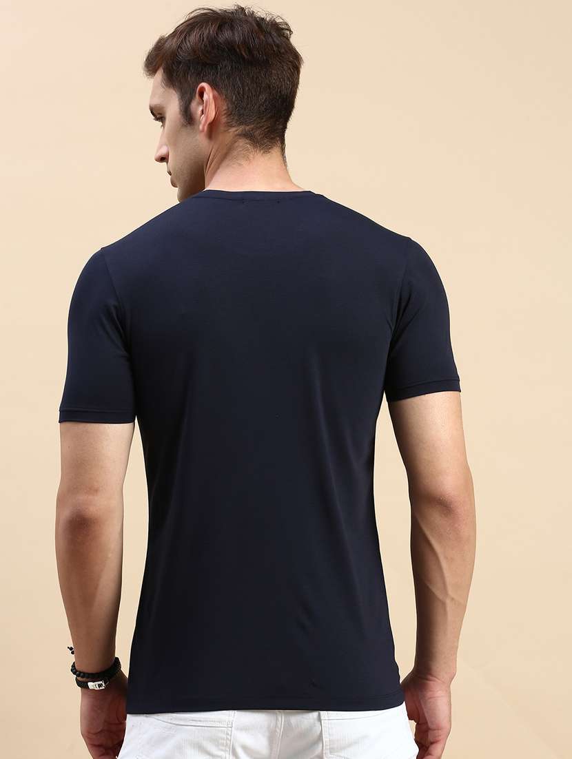 round neck printed cotton t-shirt - 19856138 - Standard Image - 3
