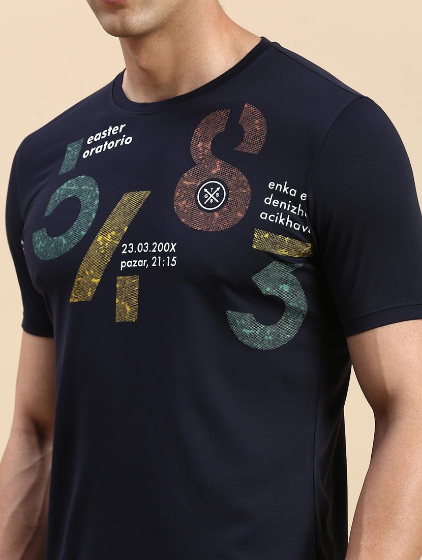 round neck printed cotton t-shirt - 19856138 - Standard Image - 5