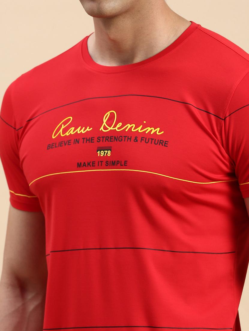 round neck printed cotton t-shirt - 19856143 - Standard Image - 5