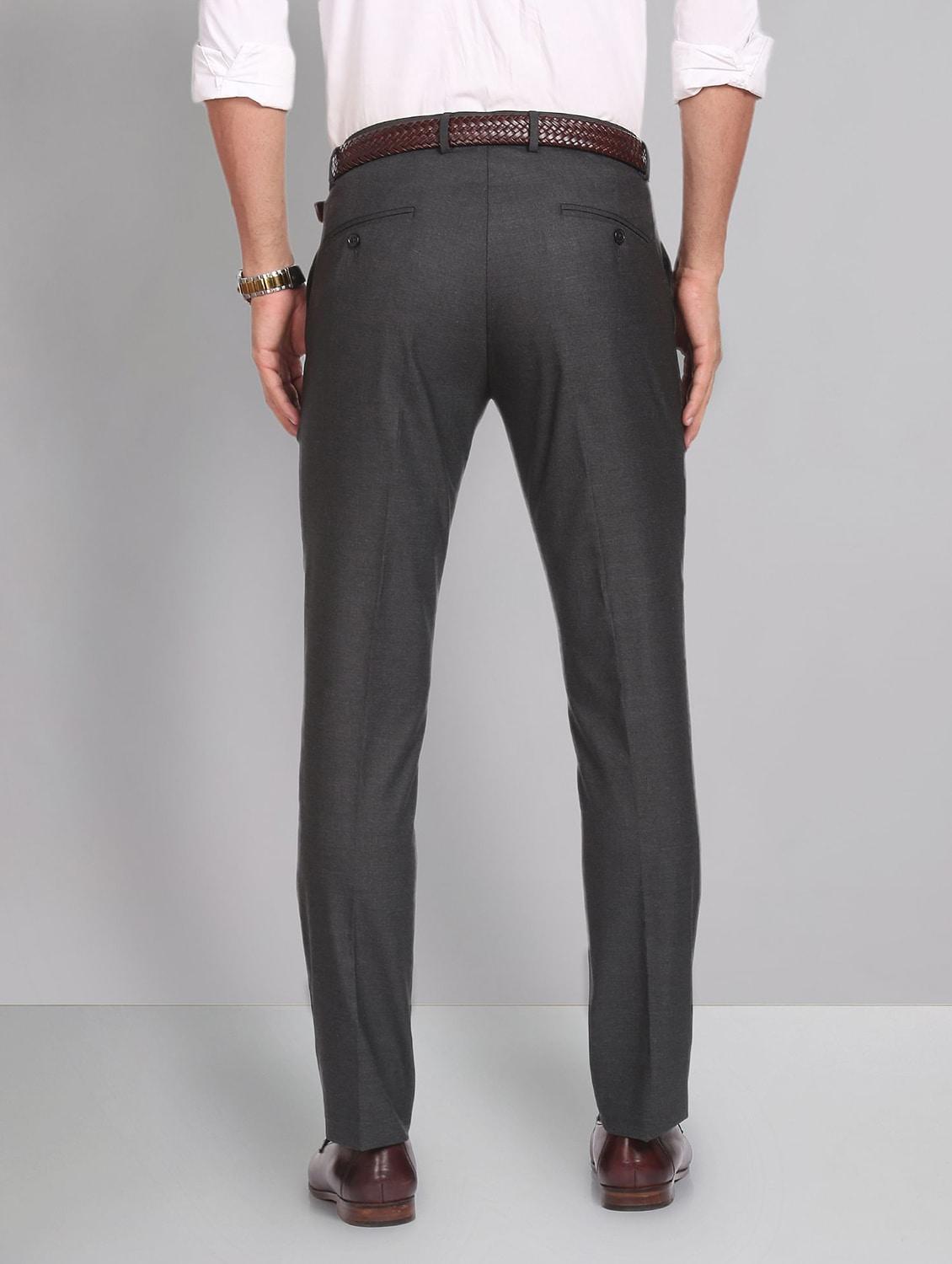 mid rise solid formal trouser - 19856233 - Standard Image - 3