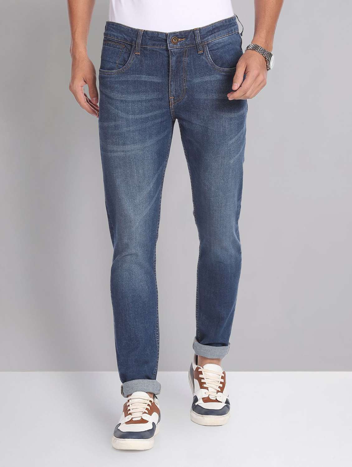 mens slim fit plain jeans