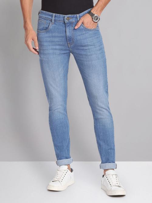 mens slim fit plain jeans - 19856245 - Standard Image - 0