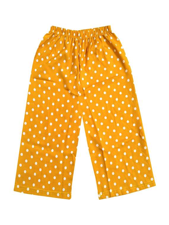 yellow printed cotton three fourth  - 19856365 -  Zoom Image - 0