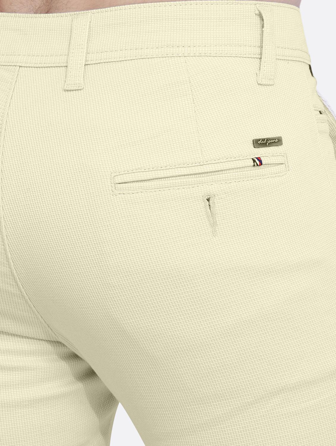 yellow cotton flat front casual trouser - 19858284 - Standard Image - 5