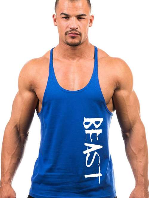 blue cotton blend vest - 19858377 - Standard Image - 0