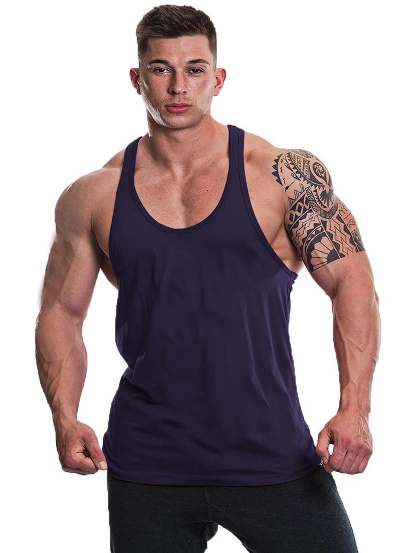 blue cotton blend vest - 19858429 - Zoom Image - 0