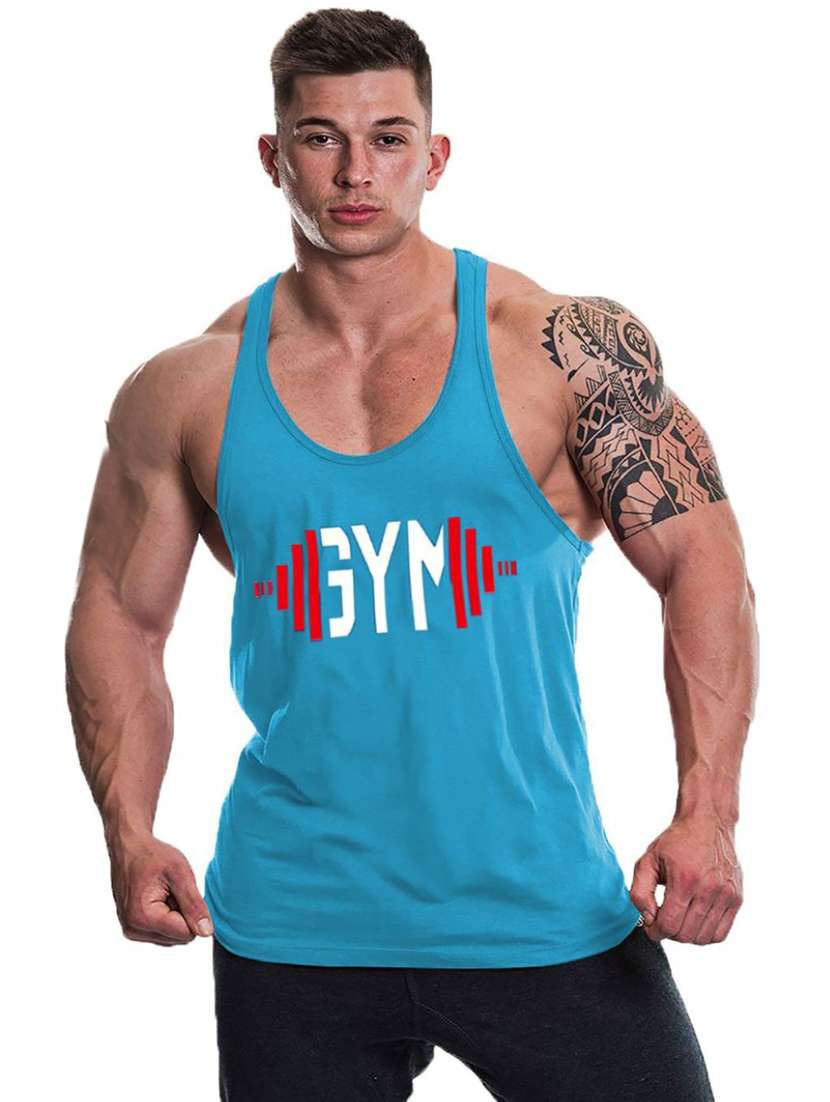 blue cotton blend vest - 19858917 - Zoom Image - 0