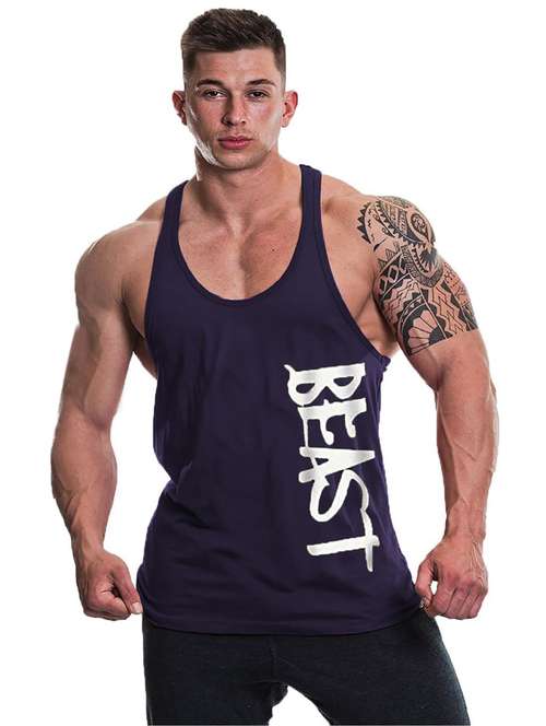 blue cotton blend vest - 19858944 - Standard Image - 0
